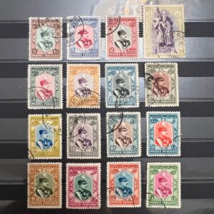سری کامل تمبرهای تاجگذاری رضا شاه پهلوی